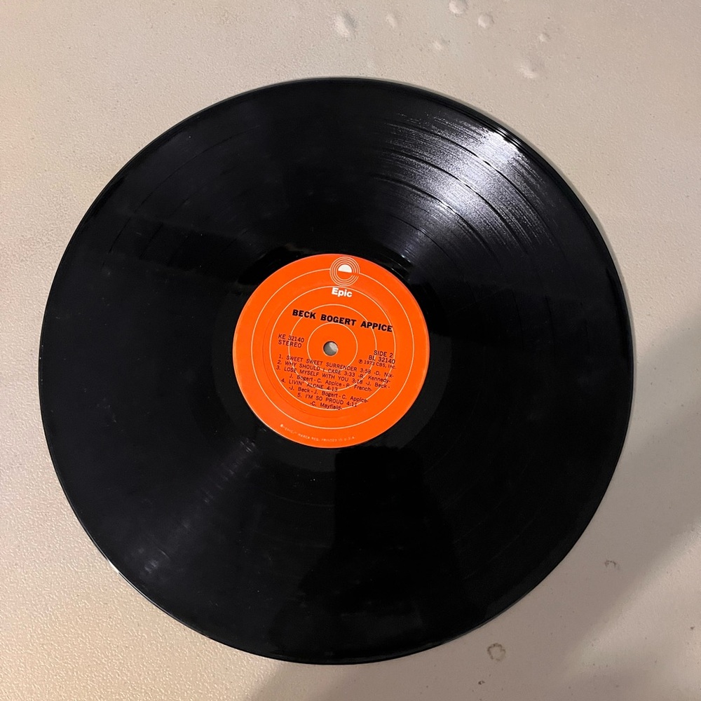 Beck Bogert Appice Vinyl Album